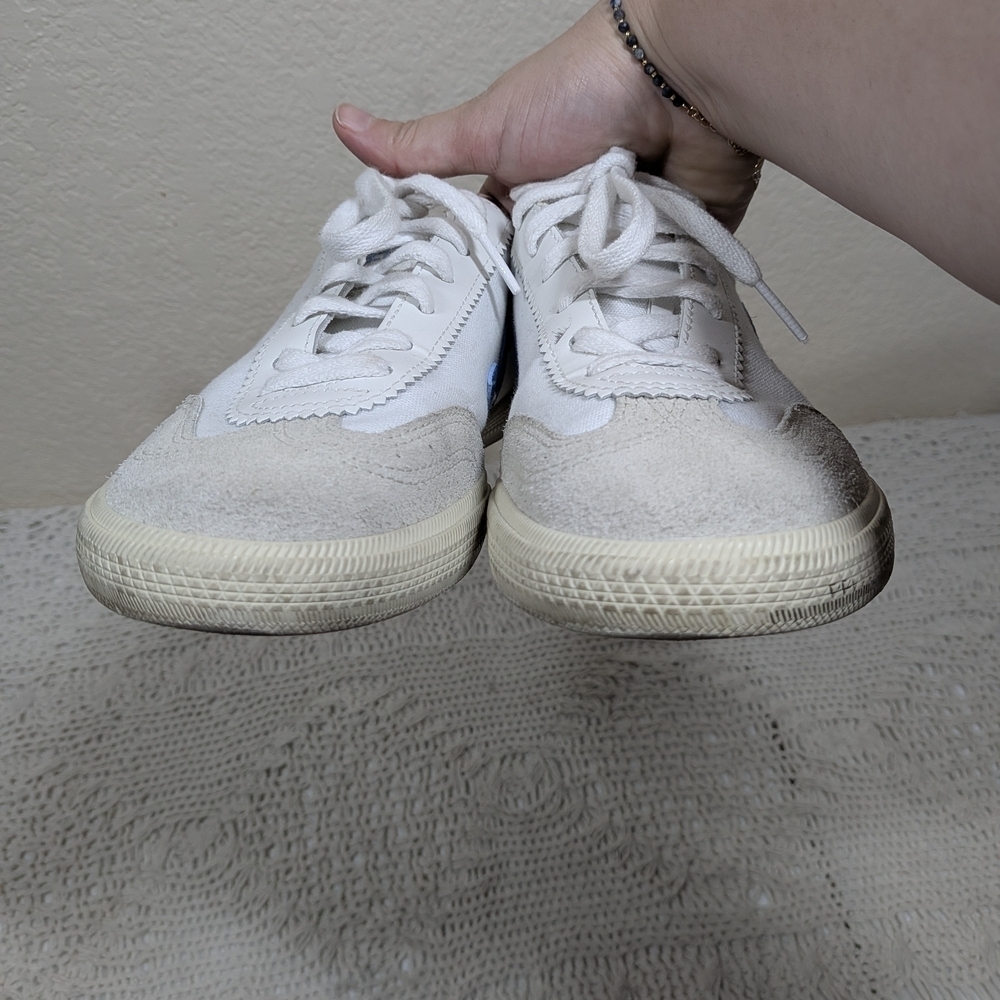 Veja White and Light Blue Volleyball Canvas Sneakers Size 9 - Picture 6 of 7